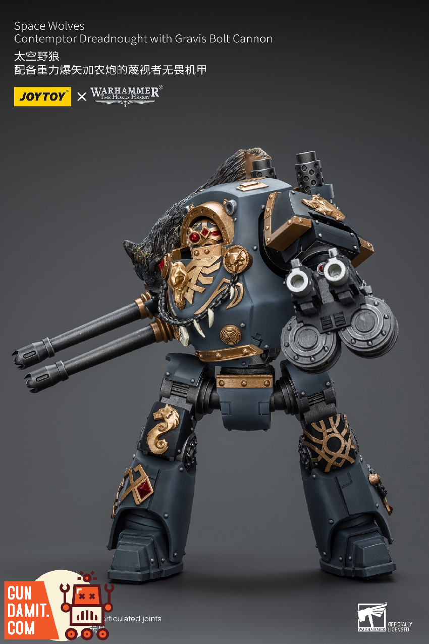 JoyToy Space Wolves Contemptor Dreadnought rear armor detail JoyToy Space Wolves Contemptor Dreadnought rear armor detail