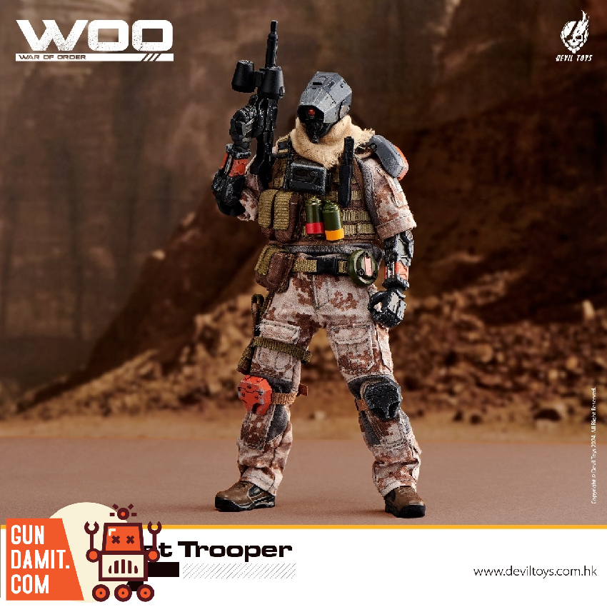 War of Order WOO02 Secret Trooper aiming rifle action pose War of Order WOO02 Secret Trooper aiming rifle action pose