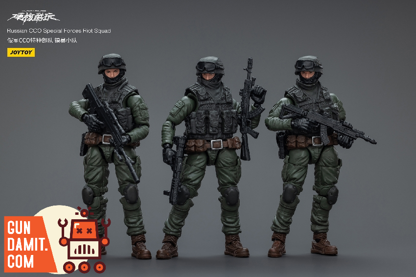 JoyToy 1/18 Russian CCO Sniper three figures front lineup view JoyToy 1/18 Russian CCO Sniper three figures front lineup view