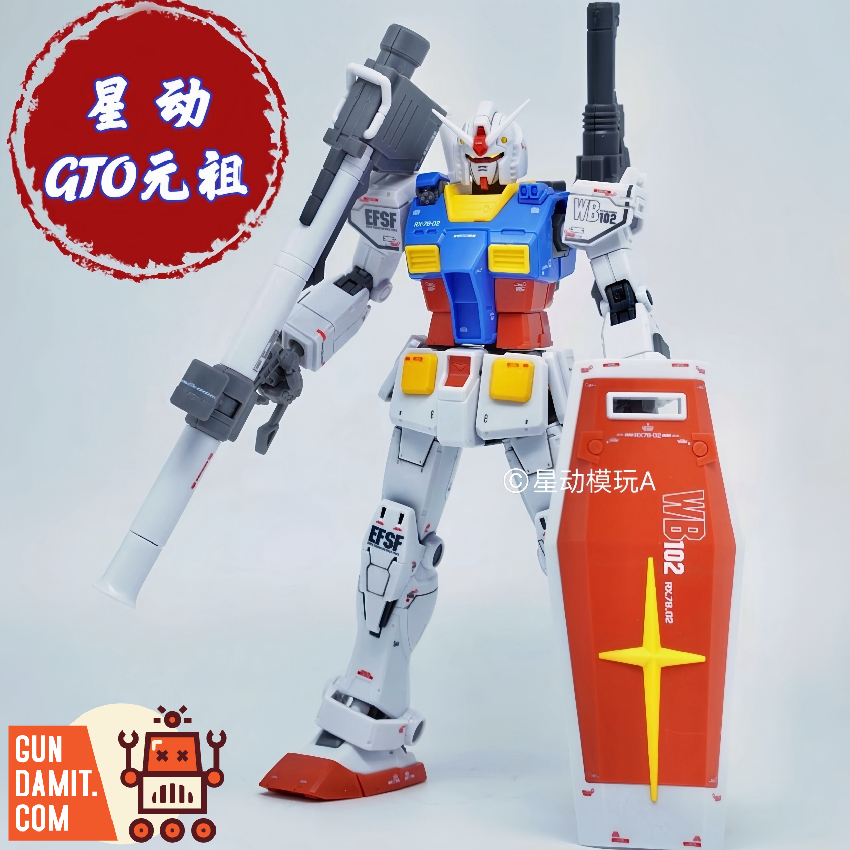 RX-78-2 Gundam Origin model kit action pose with beam rifle RX-78-2 Gundam Origin model kit action pose with beam rifle