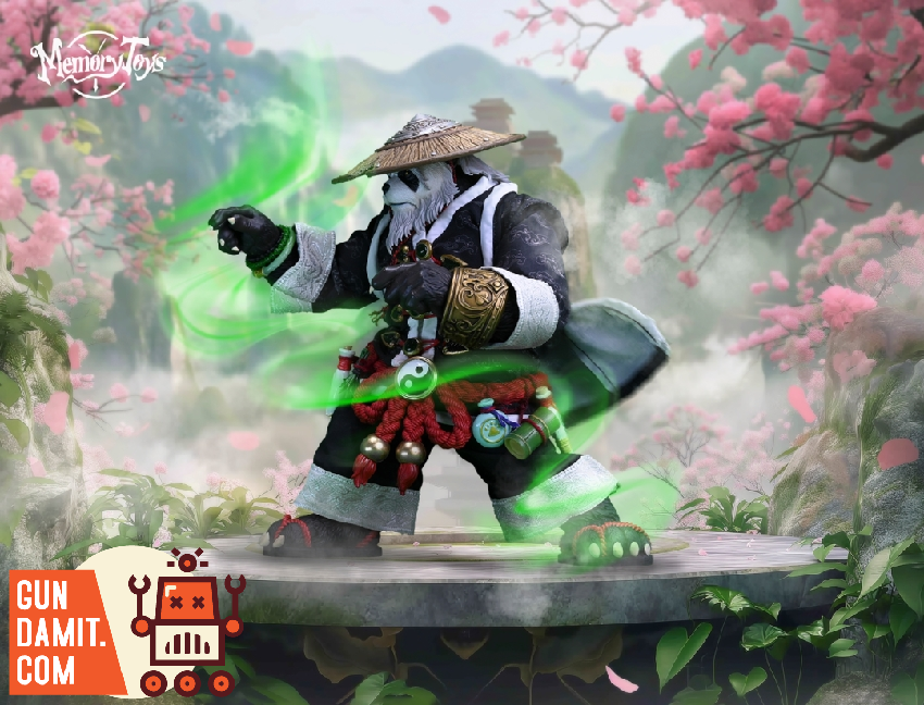 Pandaren Wanderer figure on scenic upgrade base full display Pandaren Wanderer figure on scenic upgrade base full display