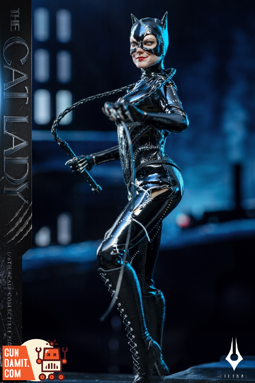 Eternal Toys Cat Lady full body standing pose in black catsuit Eternal Toys Cat Lady full body standing pose in black catsuit