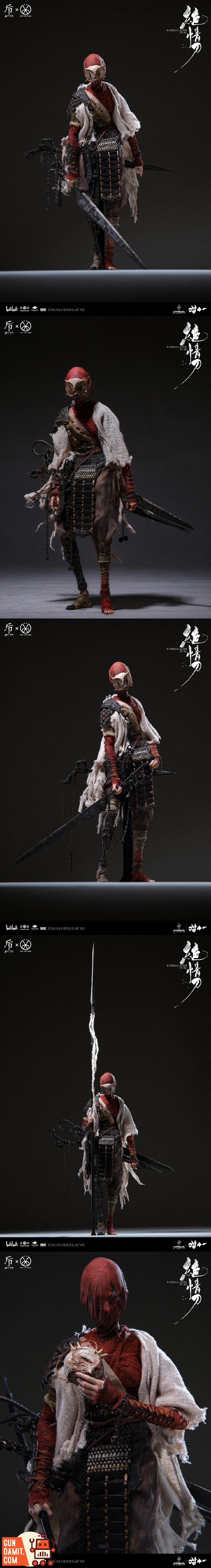 Ruthless Blade 1/6 figure standing pose with spear side view Ruthless Blade 1/6 figure standing pose with spear side view