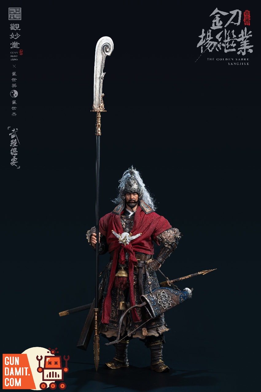 Guan Miaotang 1/6 Yang Jiye full body standing with banner spear and red cloak Guan Miaotang 1/6 Yang Jiye full body standing with banner spear and red cloak