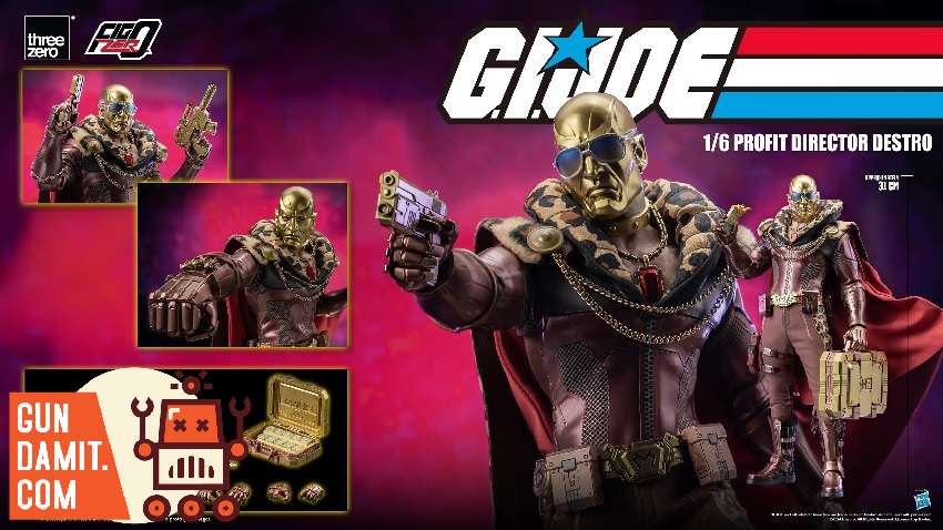 Threezero Destro Profit Director figure with weapon accessories Threezero Destro Profit Director figure with weapon accessories