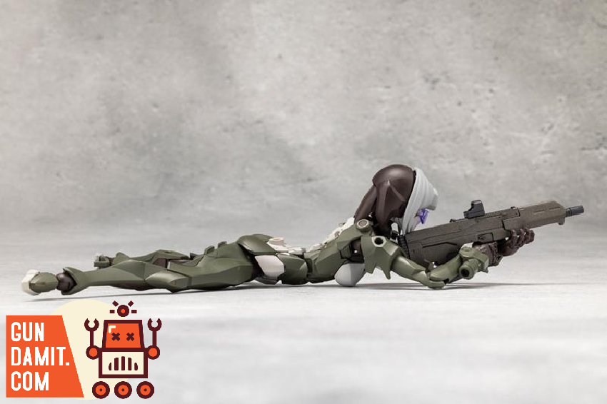 Kotobukiya Megalomaria Penetrator prone sniper position pose Kotobukiya Megalomaria Penetrator prone sniper position pose