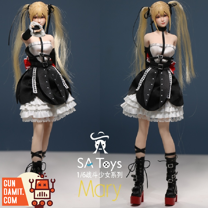 SA Toys 1/6 Marie Rose rear view showing dress and twin-tail hairstyle SA Toys 1/6 Marie Rose rear view showing dress and twin-tail hairstyle
