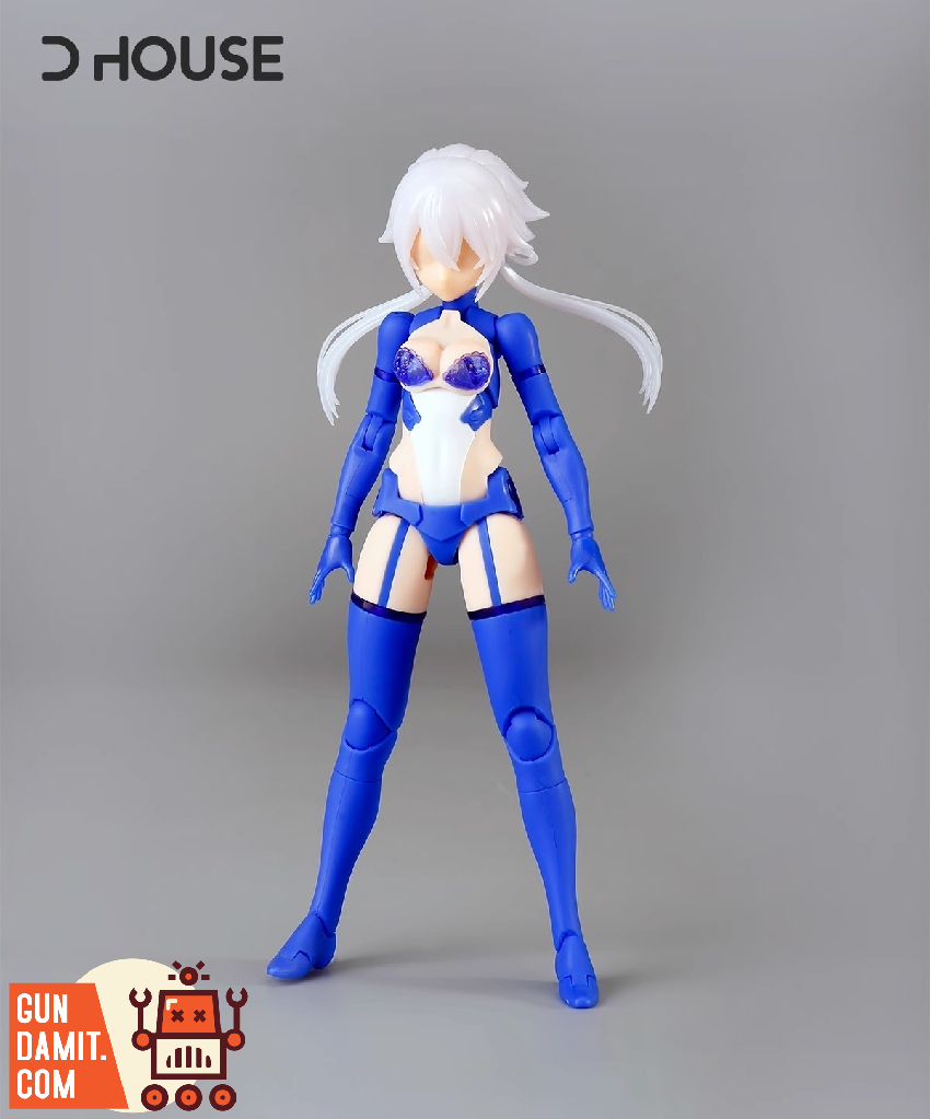 D House 1/12 Mecha Girl Blue Version with white hair headsculpt front view D House 1/12 Mecha Girl Blue Version with white hair headsculpt front view