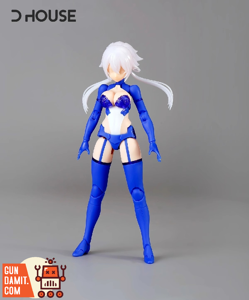 D House Mecha Girl Blue Version standing pose slightly angled view D House Mecha Girl Blue Version standing pose slightly angled view