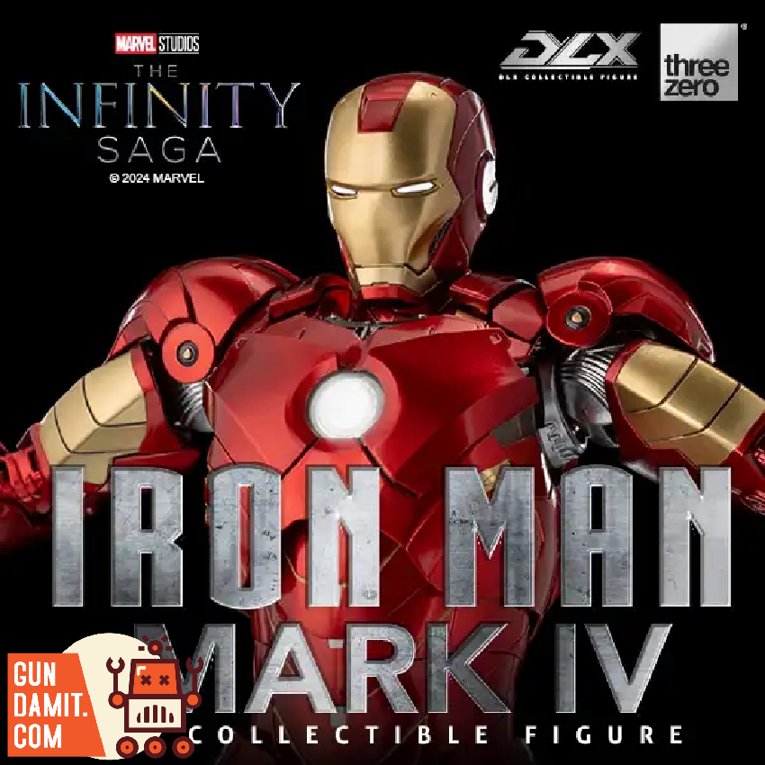 Iron Man Mark 4 DLX figure side view red gold armor detail Iron Man Mark 4 DLX figure side view red gold armor detail