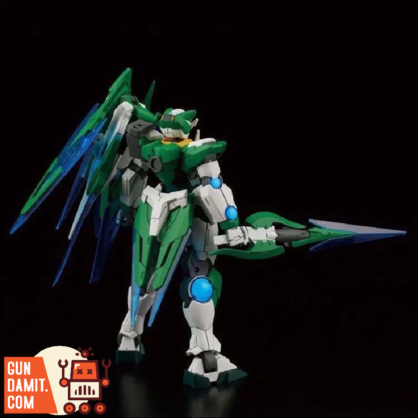 Galaxy Seiko HGBF 00Q cat ears Gundam green standing front view Galaxy Seiko HGBF 00Q cat ears Gundam green standing front view