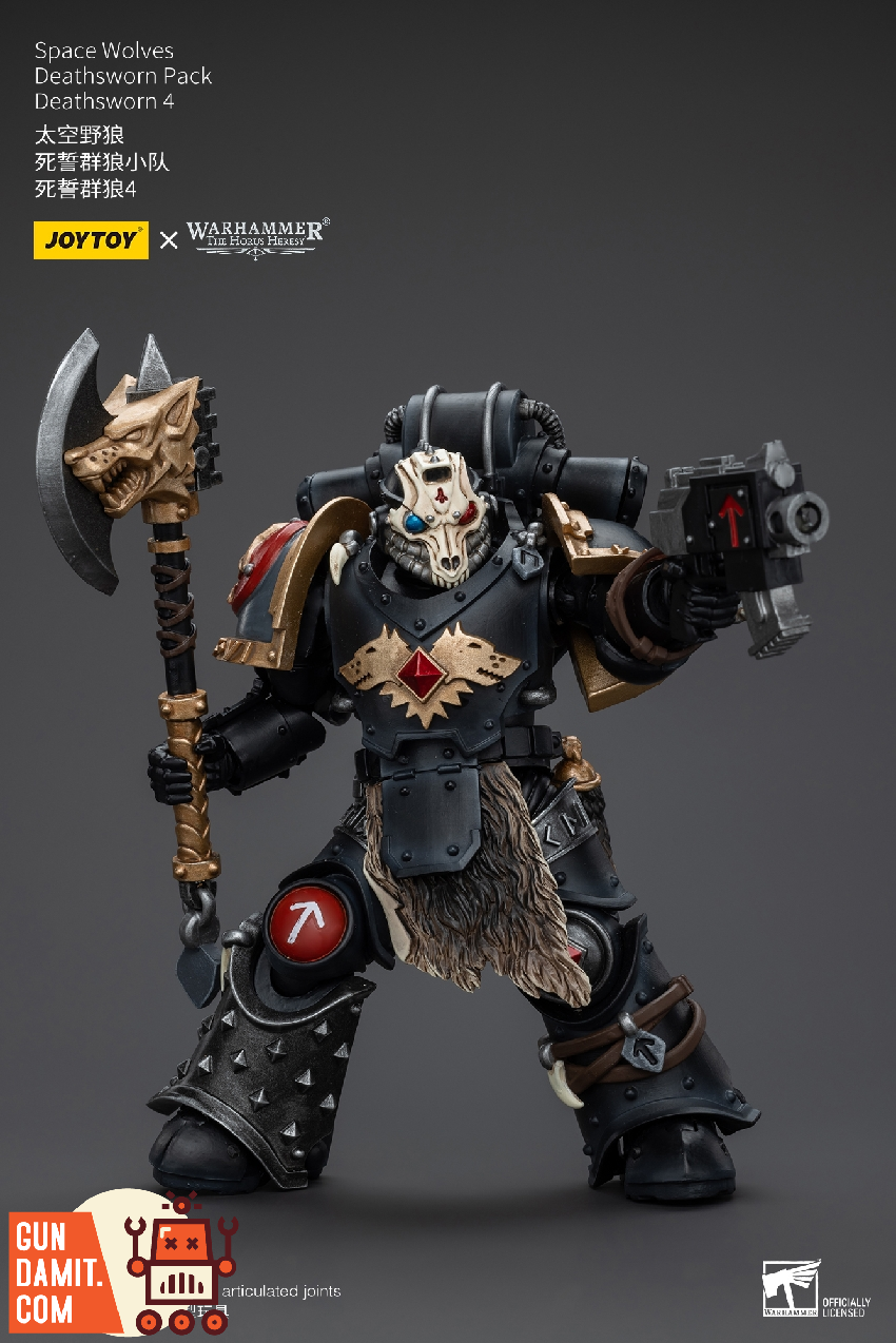 JoyToy Space Wolves Deathsworn 4 rear view with bolt pistol JoyToy Space Wolves Deathsworn 4 rear view with bolt pistol