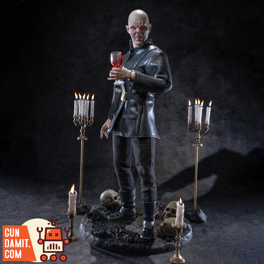 HMtoys Vampire Buffy full display with skulls and candelabras on gothic base HMtoys Vampire Buffy full display with skulls and candelabras on gothic base