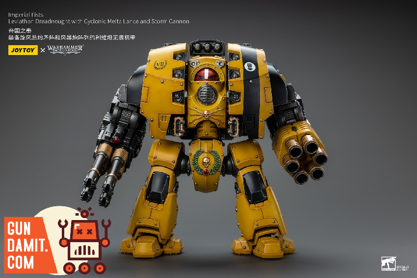 JoyToy 1/18 Imperial Fists Leviathan Dreadnought front view JoyToy 1/18 Imperial Fists Leviathan Dreadnought front view