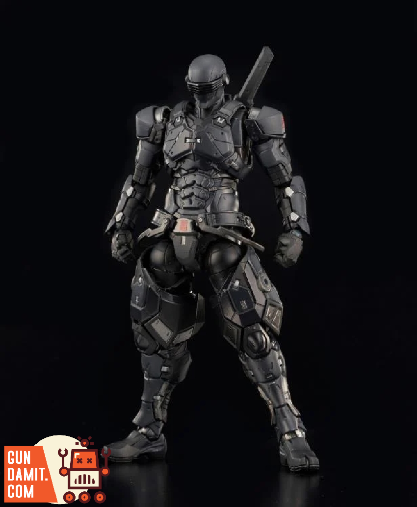 Flame Toys Hito Kara Kuri Snake Eyes front view showing armor detail Flame Toys Hito Kara Kuri Snake Eyes front view showing armor detail