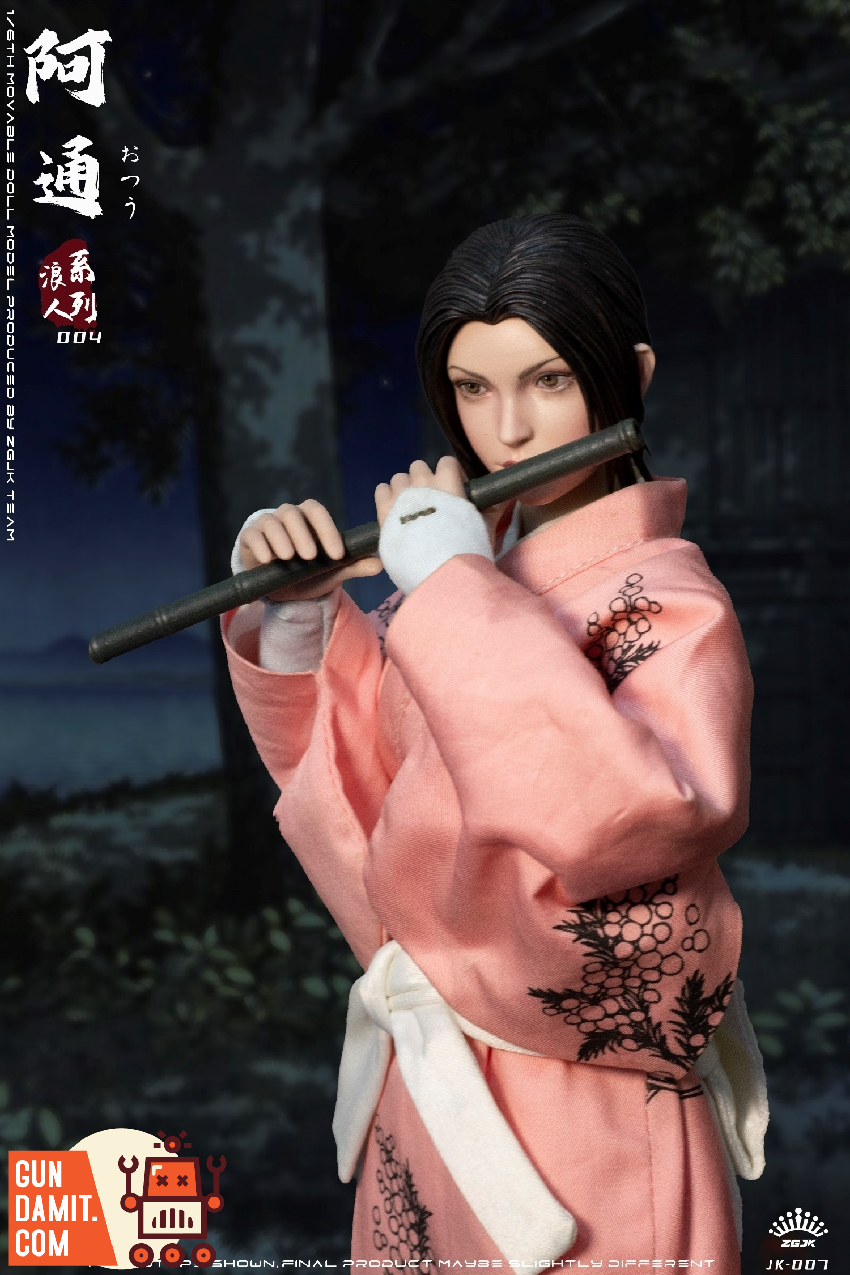 ZGJK Atong Female Ronin dramatic pose drawing katana at night ZGJK Atong Female Ronin dramatic pose drawing katana at night