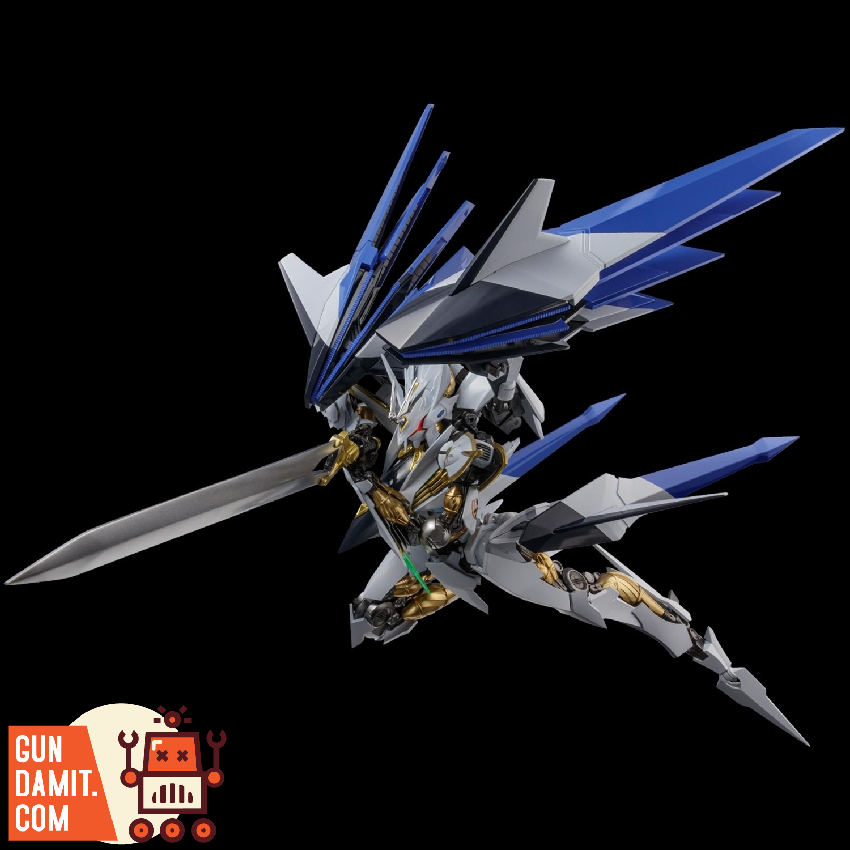 Sentinel Riobot Villkiss dynamic flying attack pose with beam sword Sentinel Riobot Villkiss dynamic flying attack pose with beam sword