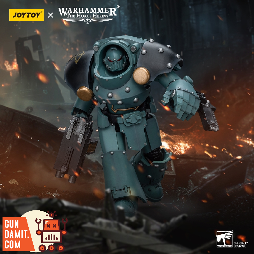 JoyToy Warhammer Tartaros Terminator Combi-Bolter pose close-up JoyToy Warhammer Tartaros Terminator Combi-Bolter pose close-up