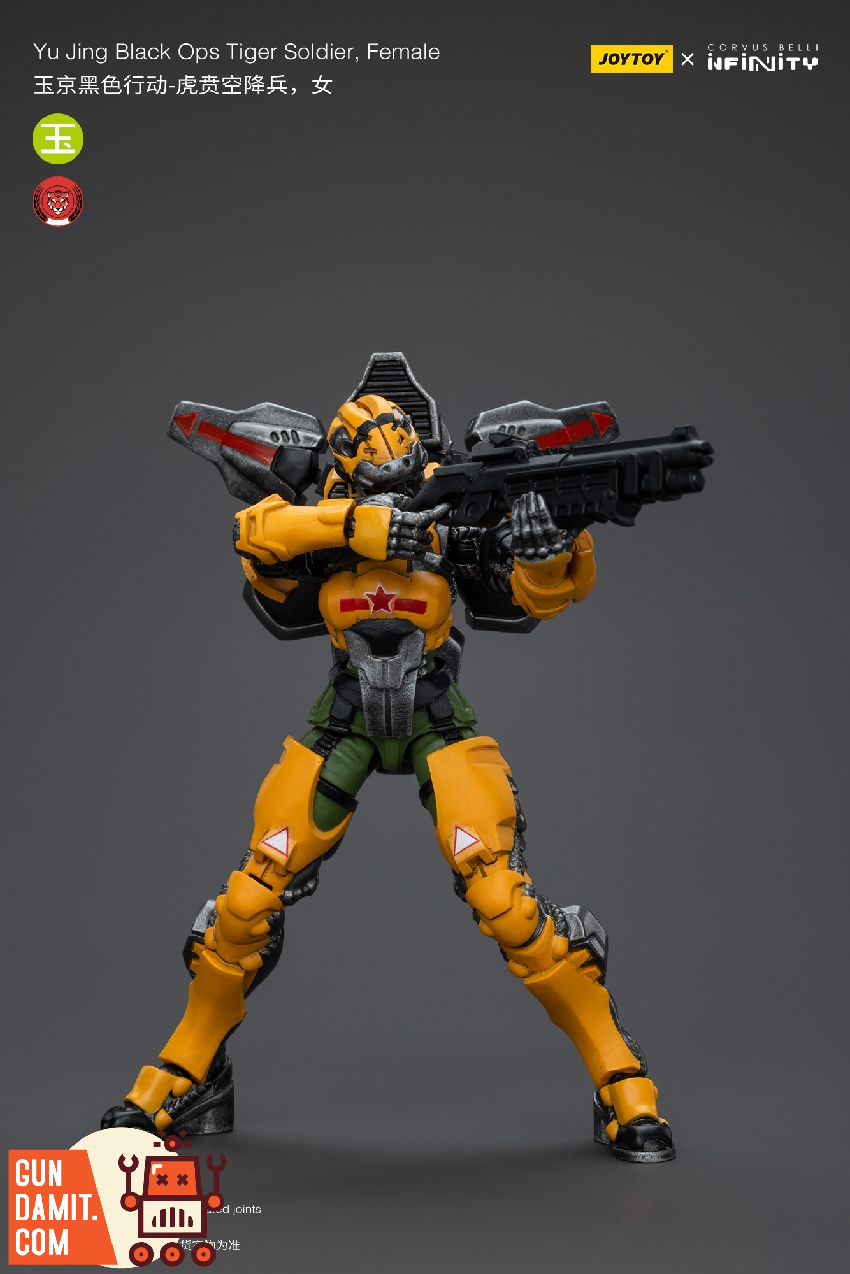 JoyToy Yu Jing Tiger Soldier Female Black Ops combat spread stance JoyToy Yu Jing Tiger Soldier Female Black Ops combat spread stance