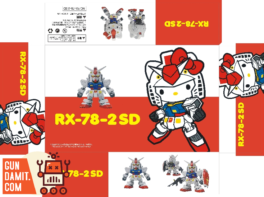 Gaogao 1/144 RX-78-2 SD Hello Kitty x Origin Gundam model kit box art Gaogao 1/144 RX-78-2 SD Hello Kitty x Origin Gundam model kit box art