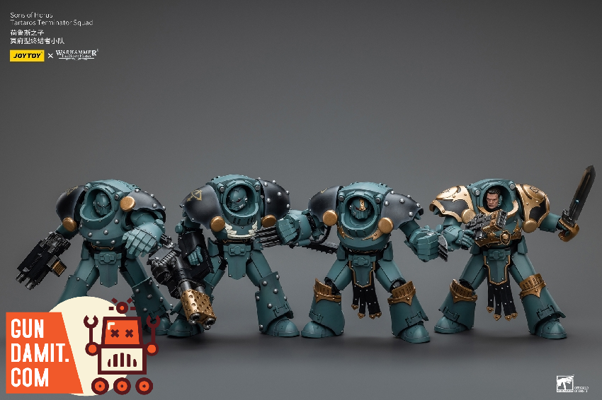 JoyToy 1/18 Sons of Horus Tartaros Terminator Squad five figures lineup JoyToy 1/18 Sons of Horus Tartaros Terminator Squad five figures lineup