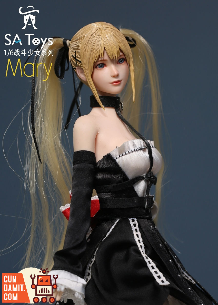 SA Toys Marie Rose headsculpt close-up with blonde twin-tail hair SA Toys Marie Rose headsculpt close-up with blonde twin-tail hair
