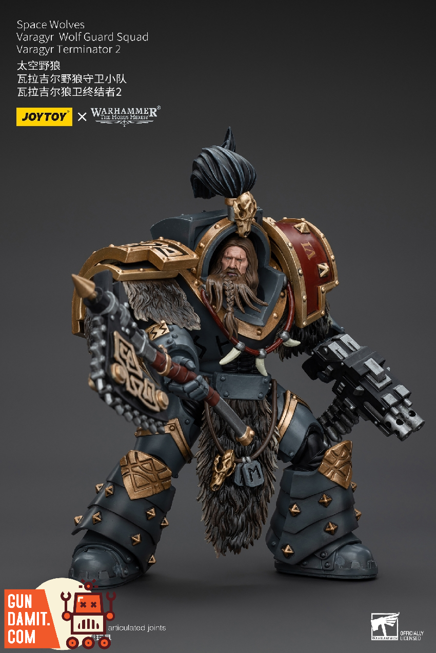 JoyToy Space Wolves Varagyr Terminator 2 combat stance with frost axe JoyToy Space Wolves Varagyr Terminator 2 combat stance with frost axe