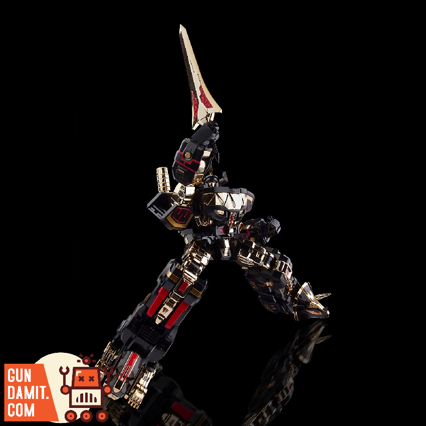 Sentinel Furai Megazord black version dynamic sword slash pose Sentinel Furai Megazord black version dynamic sword slash pose