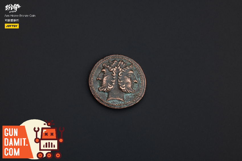 JoyToy Roman Republic bronze coin accessory showing Janus two-faced portrait JoyToy Roman Republic bronze coin accessory showing Janus two-faced portrait