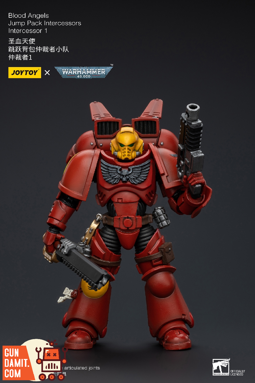 JoyToy Warhammer 40K Blood Angels Jump Pack Intercessor 1 front view JoyToy Warhammer 40K Blood Angels Jump Pack Intercessor 1 front view