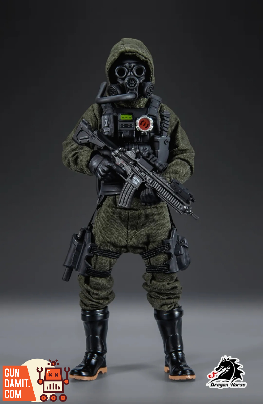 Dragon Horse 1/12 Zeta-9 Mole Rats figure with hazmat helmet close-up Dragon Horse 1/12 Zeta-9 Mole Rats figure with hazmat helmet close-up