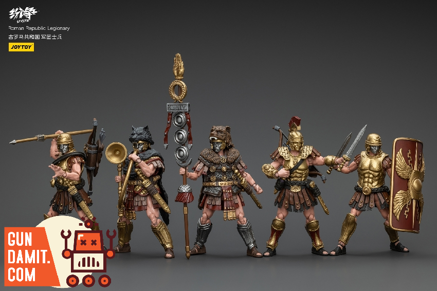 JoyToy Strife Roman Republic Cohort IV full army lineup display JoyToy Strife Roman Republic Cohort IV full army lineup display