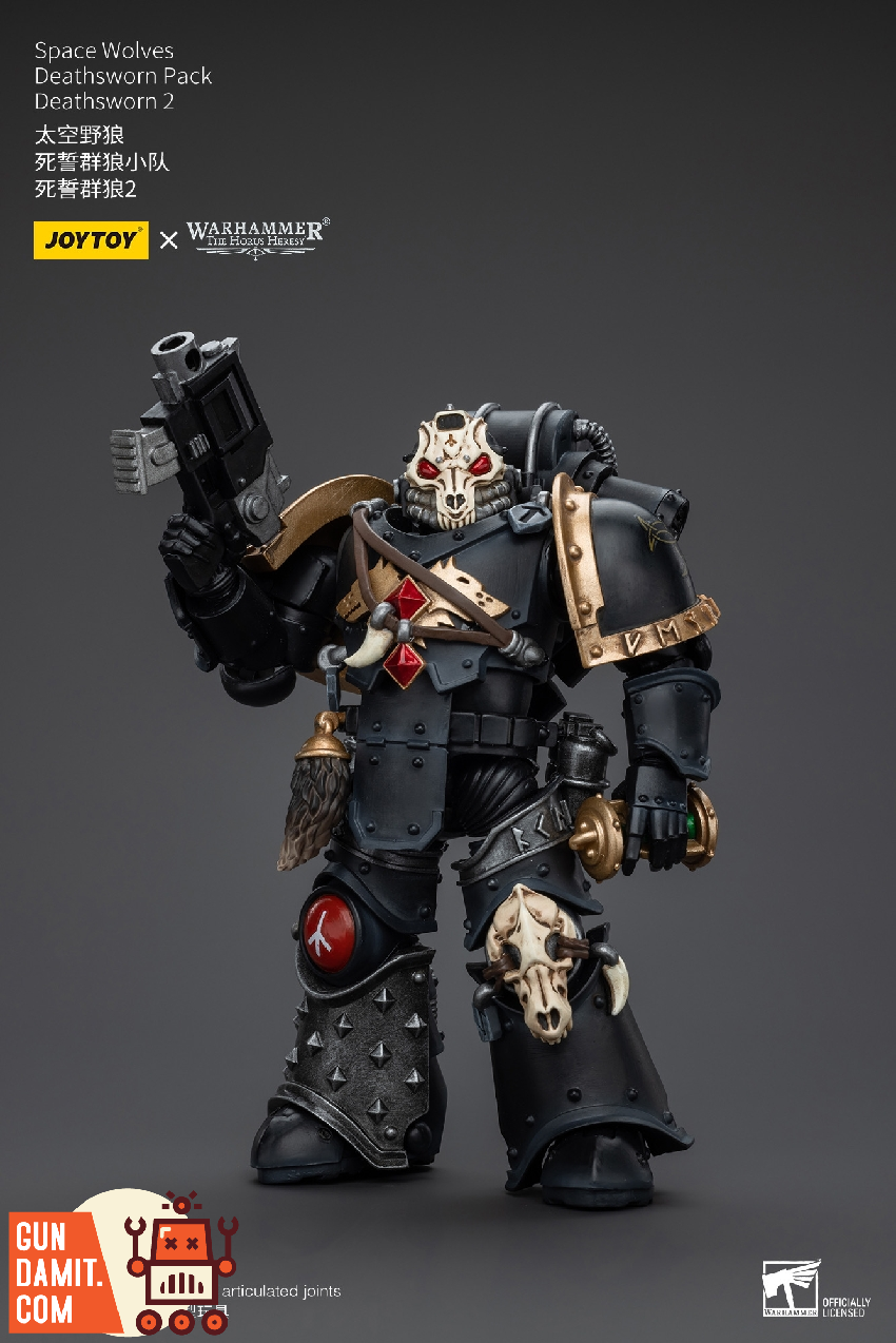 JoyToy Space Wolves Deathsworn 2 rear view showing armor detail JoyToy Space Wolves Deathsworn 2 rear view showing armor detail