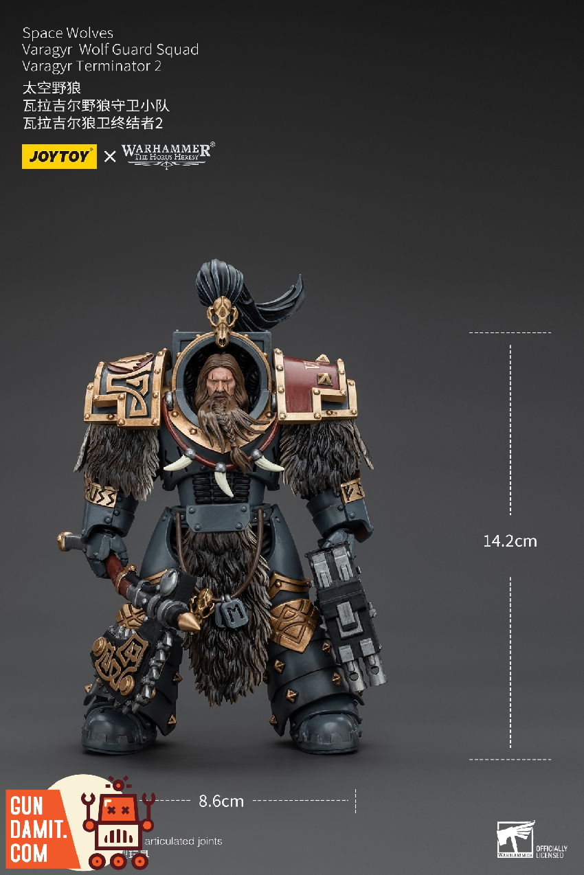 JoyToy 1/18 Space Wolves Varagyr Terminator 2 dimensions showing 14.2cm height JoyToy 1/18 Space Wolves Varagyr Terminator 2 dimensions showing 14.2cm height