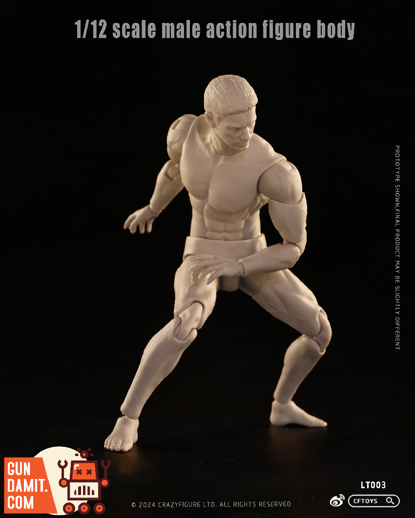 Crazy Figure LT003 male body combat stance three-quarter view Crazy Figure LT003 male body combat stance three-quarter view