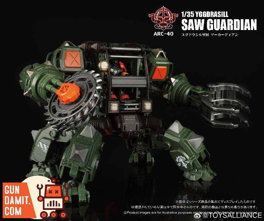 Toys Alliance 1/35 ARC-40 Saw Guardian dynamic combat pose with chainsaw Toys Alliance 1/35 ARC-40 Saw Guardian dynamic combat pose with chainsaw