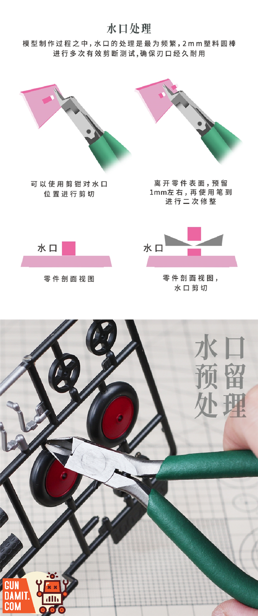 U-Star thin-blade nippers demonstration cutting plastic model kit runner nub U-Star thin-blade nippers demonstration cutting plastic model kit runner nub