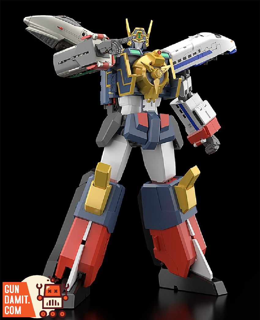 Might Gaine action figure side profile with bullet train backpack Might Gaine action figure side profile with bullet train backpack