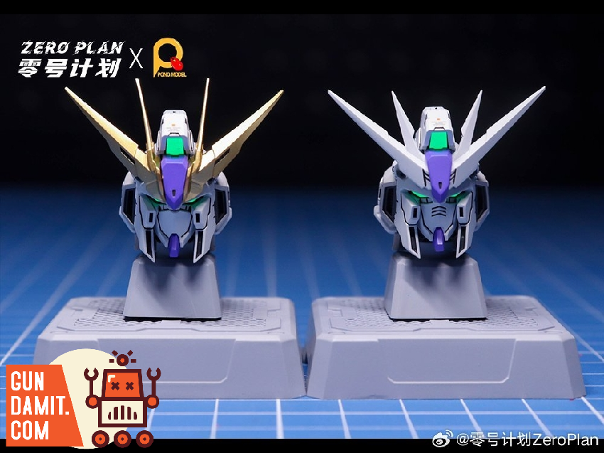 ZeroPlan x Ponq Hi-Nu Gundam head sculpt modification parts front view ZeroPlan x Ponq Hi-Nu Gundam head sculpt modification parts front view