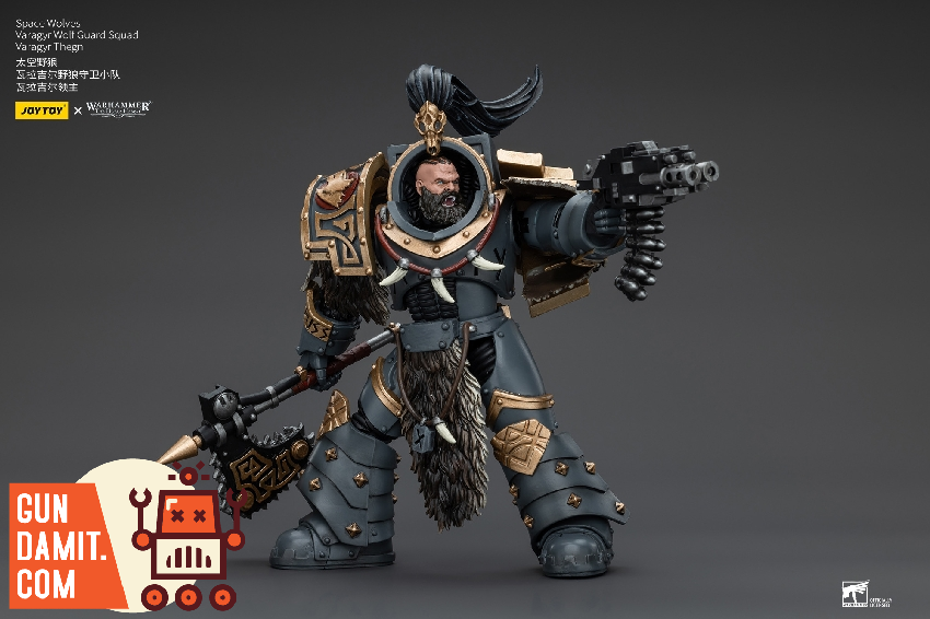 JoyToy 1/18 Warhammer Space Wolves Varagyr Thegn front view in terminator armor JoyToy 1/18 Warhammer Space Wolves Varagyr Thegn front view in terminator armor