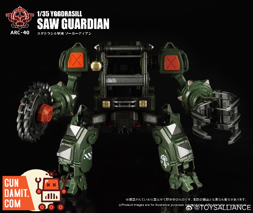 Toys Alliance 1/35 Yggdrasill Saw Guardian rear view with backpack unit Toys Alliance 1/35 Yggdrasill Saw Guardian rear view with backpack unit