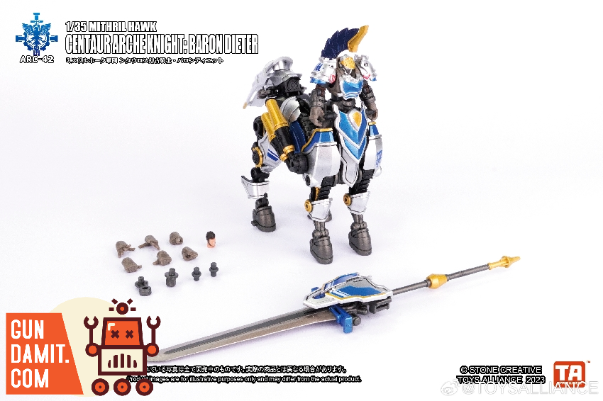 Toys Alliance 1/35 Mithril Hawk Baron Dieter rear view with cape and shield Toys Alliance 1/35 Mithril Hawk Baron Dieter rear view with cape and shield