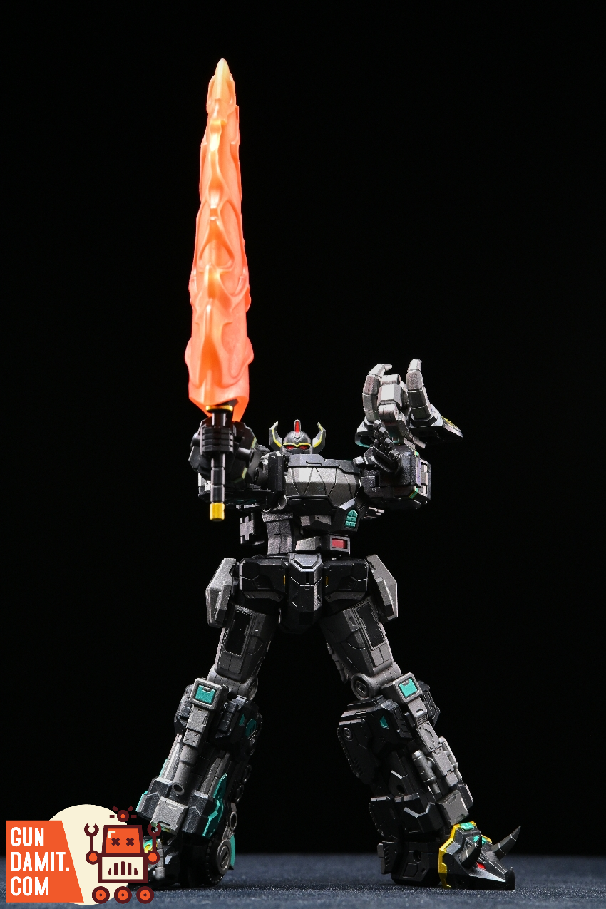 Lucky Cat Dino Megazord fire sword effect with flame blade Lucky Cat Dino Megazord fire sword effect with flame blade