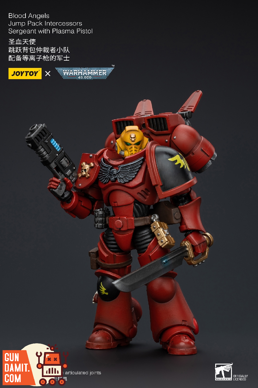 Blood Angels Jump Pack Intercessors Sergeant full accessory layout Blood Angels Jump Pack Intercessors Sergeant full accessory layout