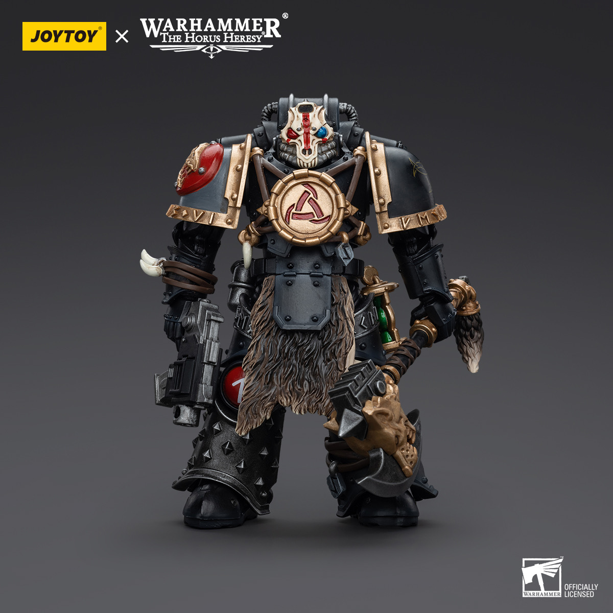 JoyToy 1/18 Warhammer Horus Heresy Space Wolves Deathsworn 1 front view JoyToy 1/18 Warhammer Horus Heresy Space Wolves Deathsworn 1 front view