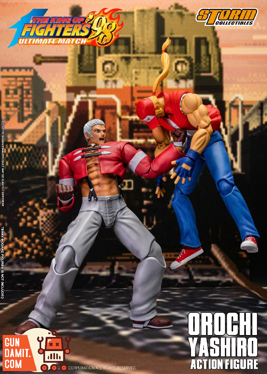 Yashiro and opponent KOF 98 fighting scene diorama display Yashiro and opponent KOF 98 fighting scene diorama display