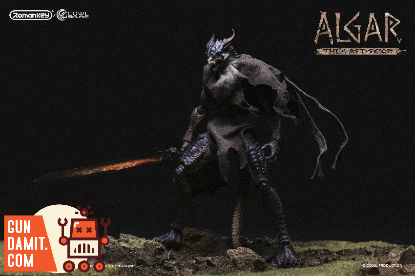 Romankey Dragonborn Algar figure with fire breath effect side angle Romankey Dragonborn Algar figure with fire breath effect side angle
