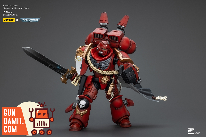 Warhammer 40K Blood Angels Captain 1/18 figure rear jump pack detail Warhammer 40K Blood Angels Captain 1/18 figure rear jump pack detail