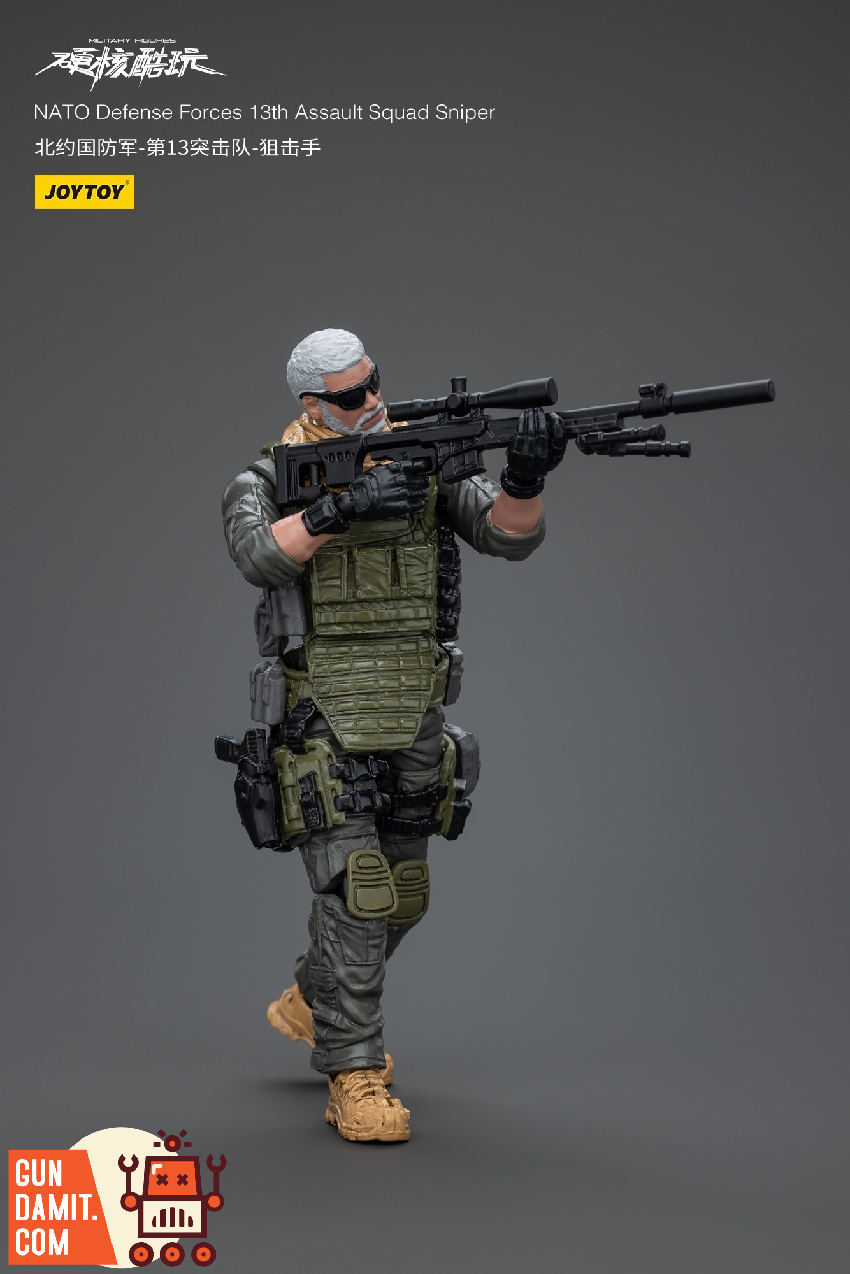 JoyToy 1/18 NATO Sniper rear view showing backpack and equipment JoyToy 1/18 NATO Sniper rear view showing backpack and equipment
