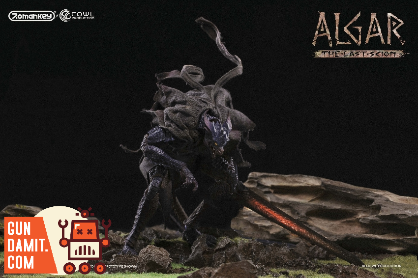 Romankey 1/12 Dungeons & Dragons Dragonborn Algar on scenic base front view Romankey 1/12 Dungeons & Dragons Dragonborn Algar on scenic base front view
